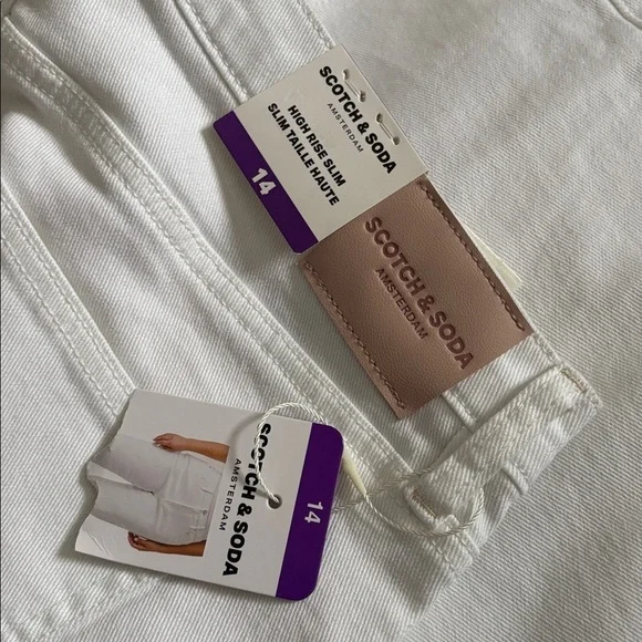 85 SCOTCH & SODA High Rise Slim Jeans Size 14 | NWT | Sculpting Fit Euro - Picture 10 of 12